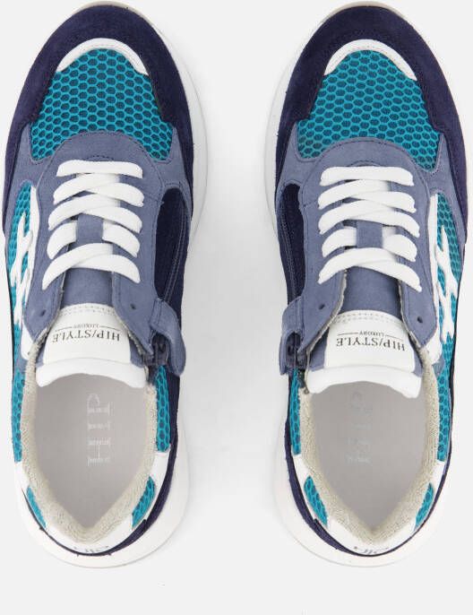 Hip Sneakers blauw Leer