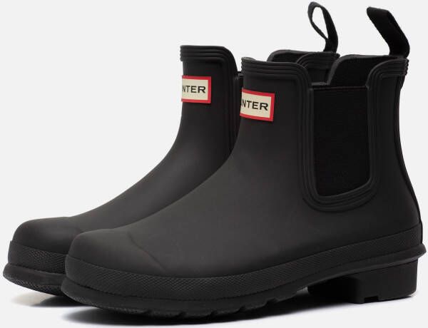 Hunter Chelsea boots zwart Rubber