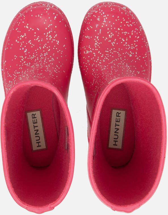 Hunter Glitter Regenlaarzen roze Rubber