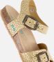 BunniesJR Babette Beach Meisjes Platte Sandalen Beige Print Imitatieleer Gesp - Thumbnail 5