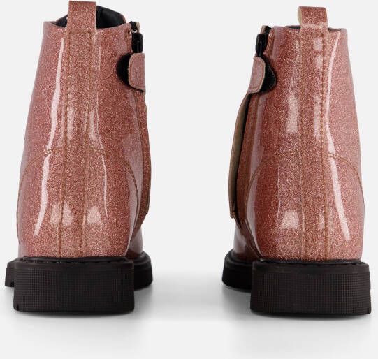 Kipling Ella Veterboots roze Imitatieleer