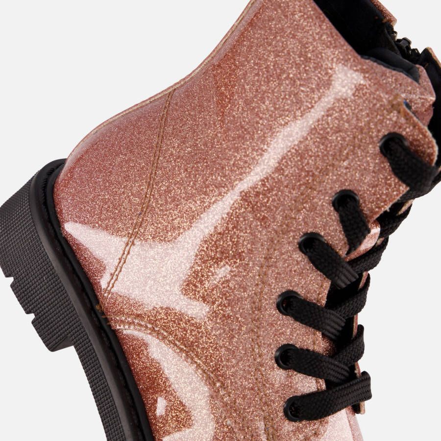 Kipling Ella Veterboots roze Imitatieleer