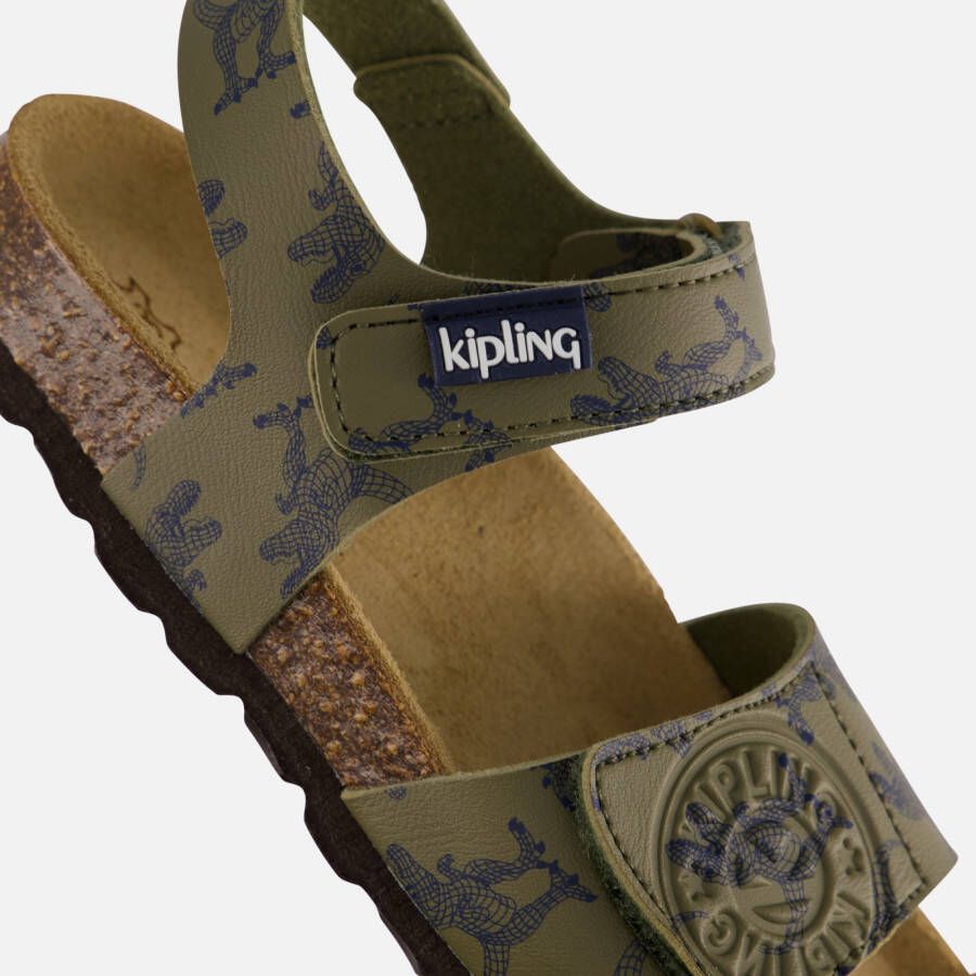 Kipling Giganto 2 Sandalen groen Leer