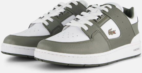 Lacoste Court Cage Sneakers wit Imitatieleer