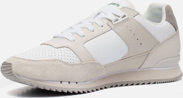 Lacoste Partner Piste Sneakers Wit Textiel