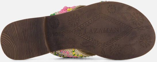 Lazamani Jute Slippers beige Textiel