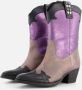 Lazamani Metallic Cowboylaarzen paars Leer Dames - Thumbnail 4