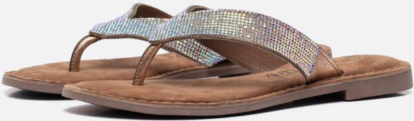 Lazamani Rainbow Slippers grijs Leer