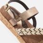 Lazamani bruine plateauzool sandalen Bruin Leer Plateau sandalen Dames - Thumbnail 7