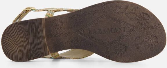 Lazamani Sandalen Flower beige Leer Dames - Foto 6