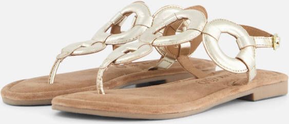 Lazamani Sandalen goud Leer