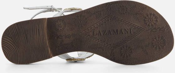 Lazamani Sandalen zilver Leer