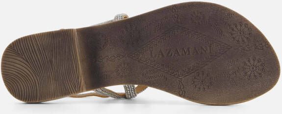 Lazamani Sandalen zilver Leer