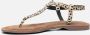 Lazamani 75.611 leren sandalen met panterprint - Thumbnail 10