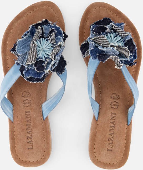 Lazamani Slippers blauw Synthetisch