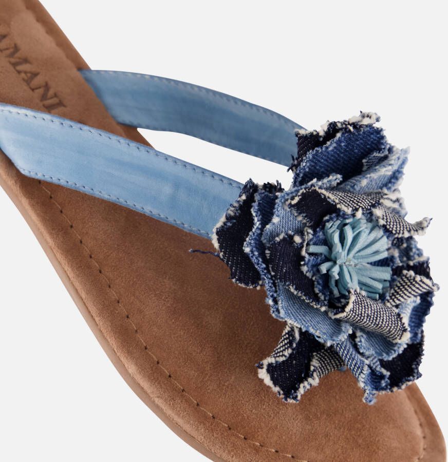 Lazamani Slippers blauw Synthetisch