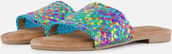 Lazamani Slippers blauw Textiel