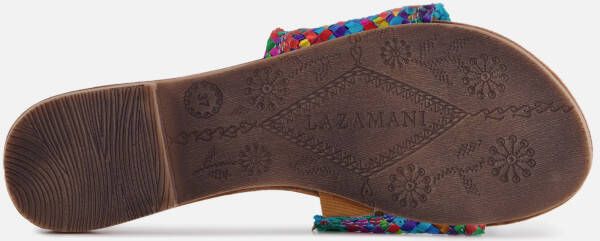 Lazamani Slippers blauw Textiel