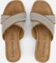 Lazamani Lexi Leren Dames Slippers Silver - Thumbnail 5