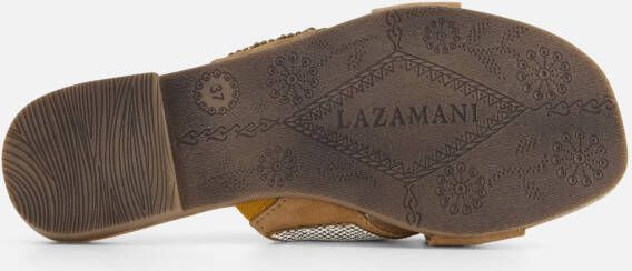 Lazamani Slippers zilver Leer