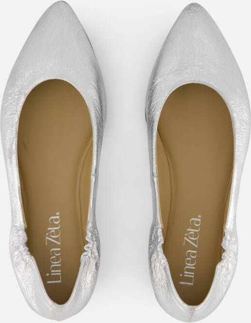 Linea Zeta Ballerina's zilver Leer