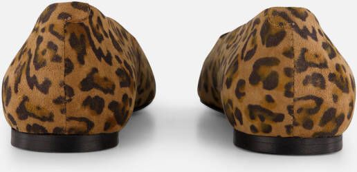 Linea Zeta Leopard Ballerina's bruin Leer