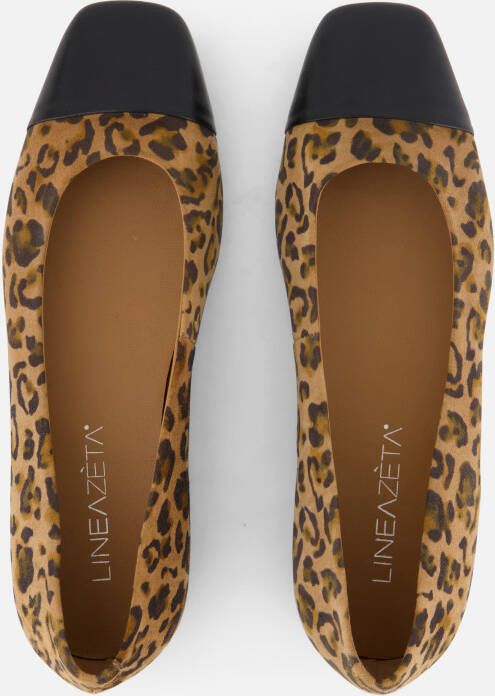Linea Zeta Leopard Ballerina's bruin Leer