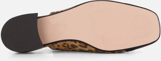 Linea Zeta Leopard Slingbacks zwart Leer