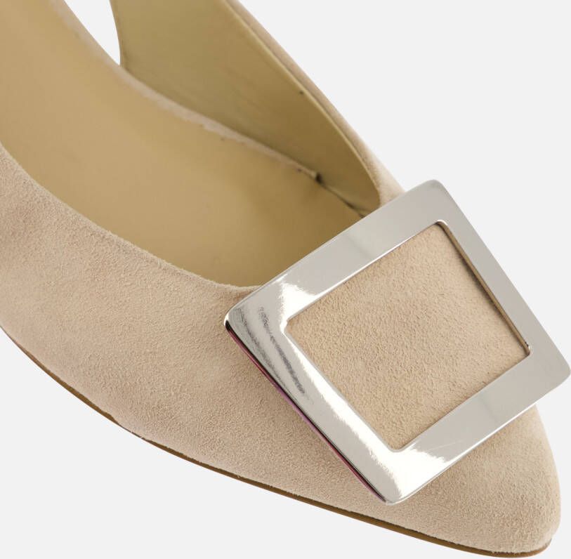 Linea Zeta Slingback Ballerina's beige Suede