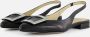 Linea zeta Slingback Ballerina's zwart Leer - Thumbnail 3