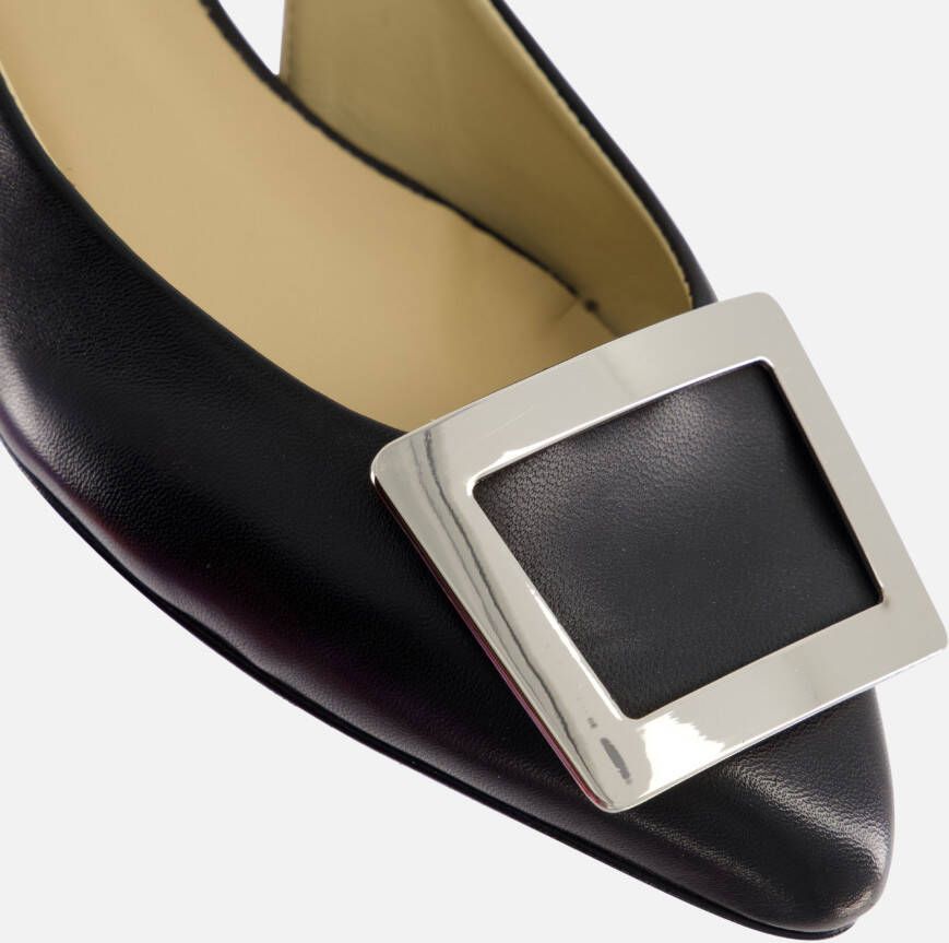 Linea Zeta Slingback Ballerina's zwart Leer