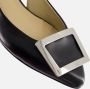 Linea zeta Slingback Ballerina's zwart Leer - Thumbnail 6