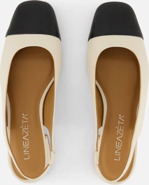 Linea Zeta Slingbacks beige Leer