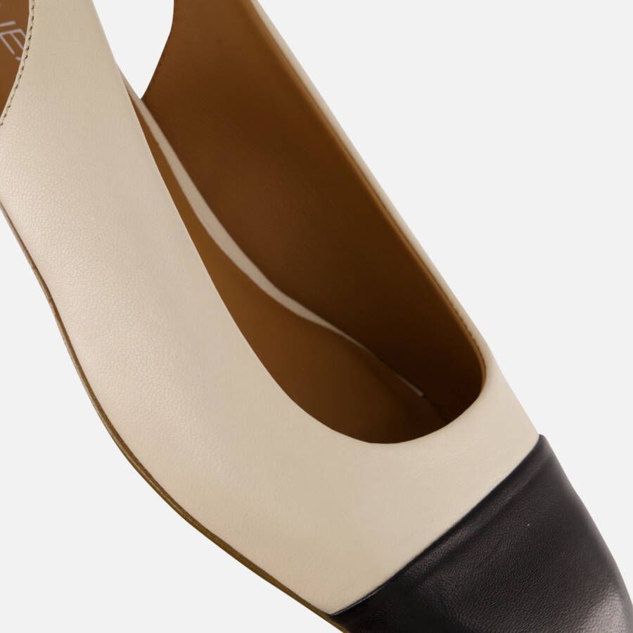 Linea Zeta Slingbacks beige Leer