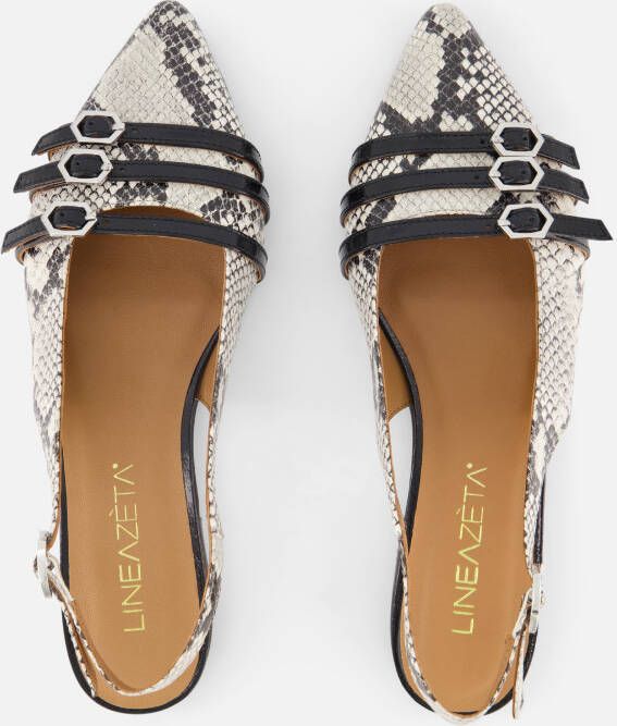 Linea Zeta Slingbacks bruin Leer