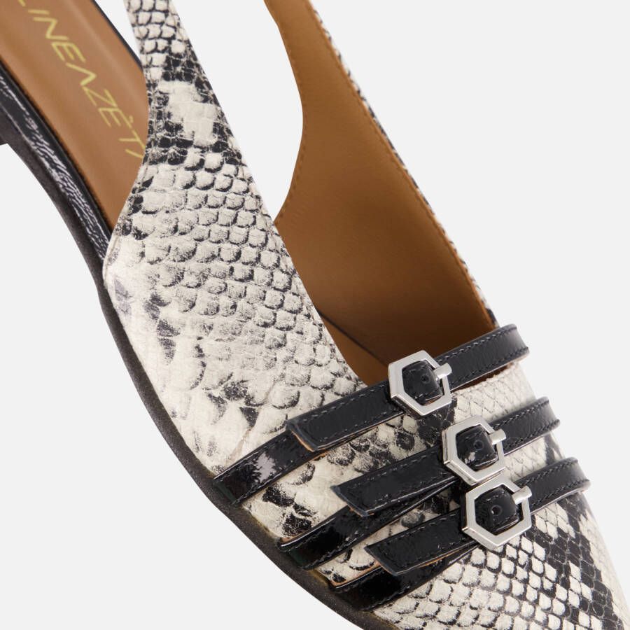 Linea Zeta Slingbacks bruin Leer