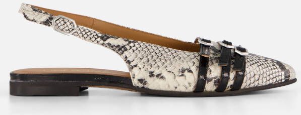 Linea Zeta Slingbacks bruin Leer