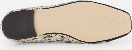 Linea Zeta Snake Ballerina's zwart Leer