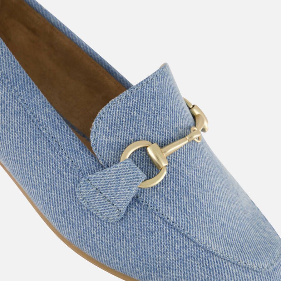 marco tozzi Denim Instappers blauw Textel