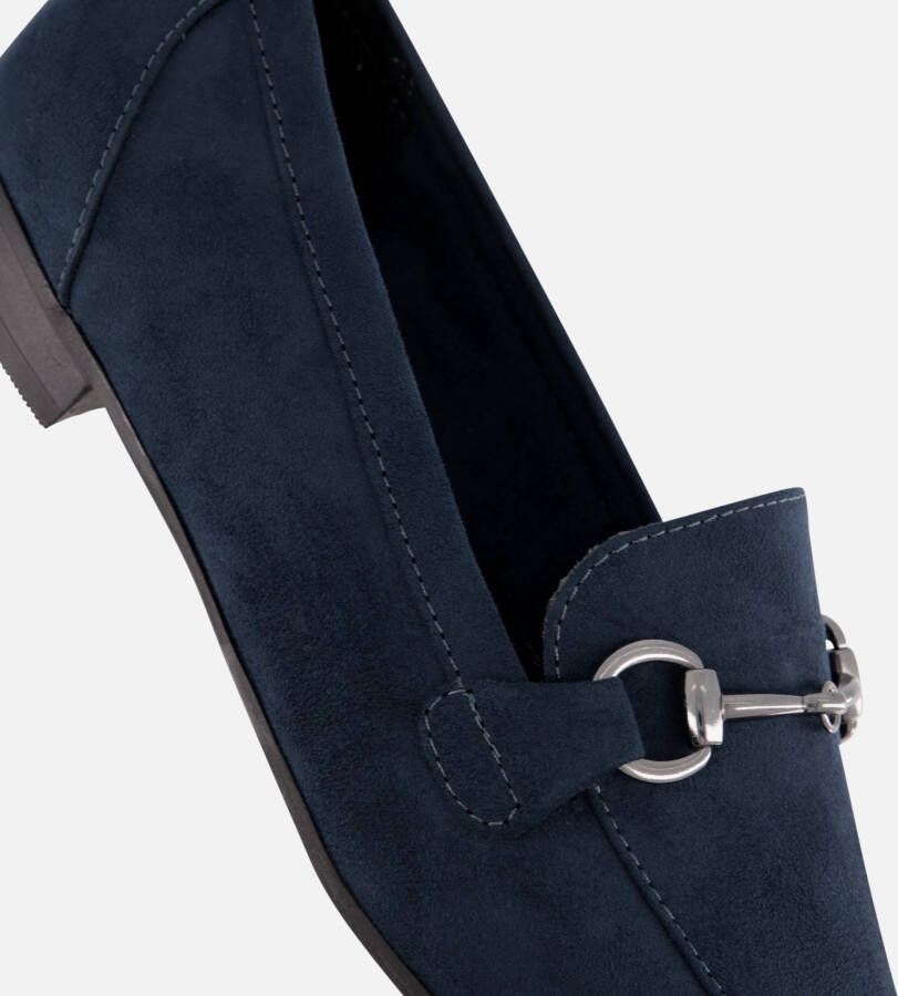 marco tozzi Instappers blauw Textiel