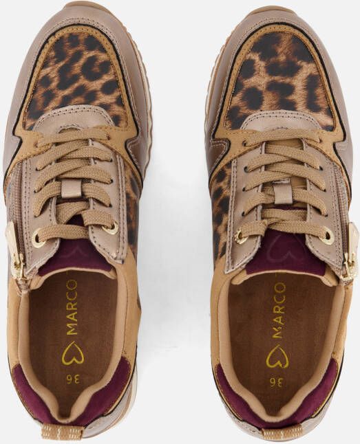 marco tozzi Leopard Sneakers beige Textiel