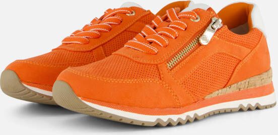 marco tozzi Perfo Sneakers oranje Textiel