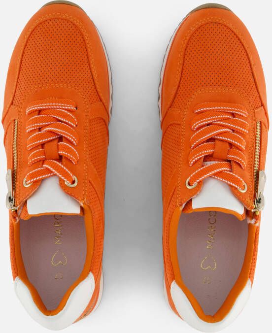 marco tozzi Perfo Sneakers oranje Textiel