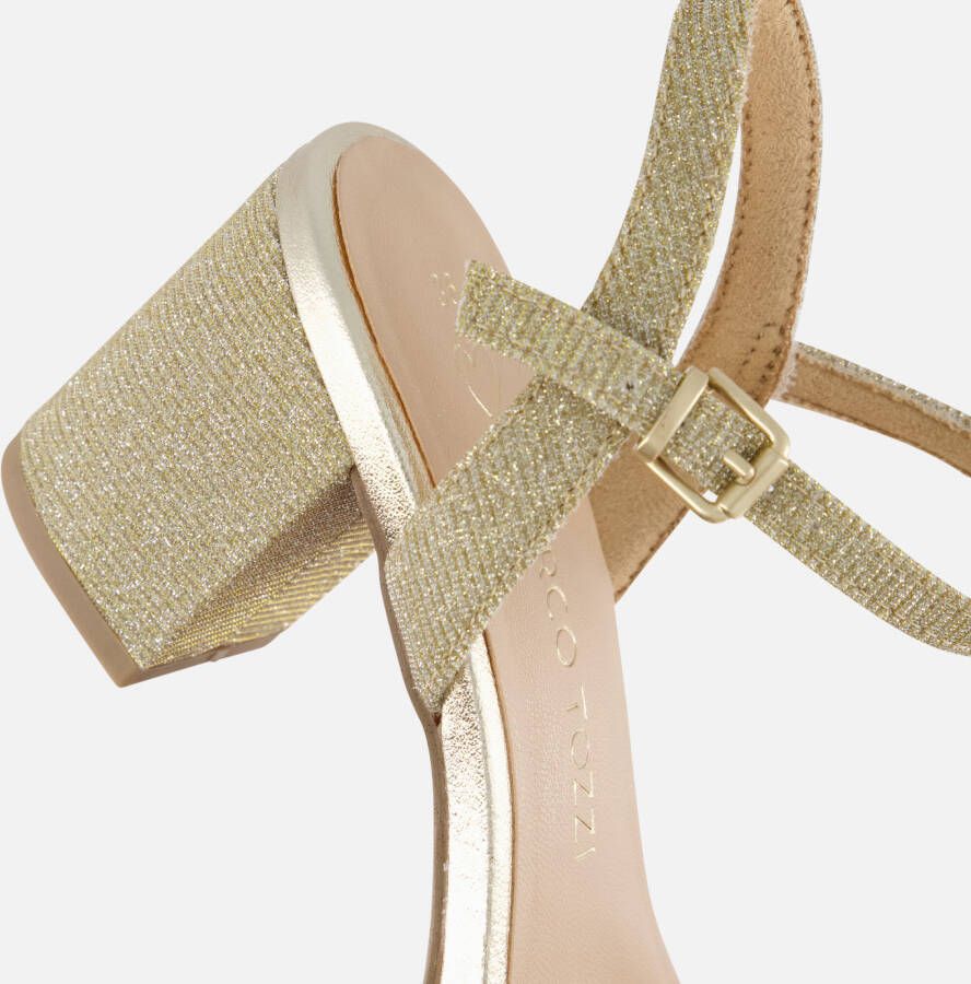 marco tozzi Sandalen beige Textiel