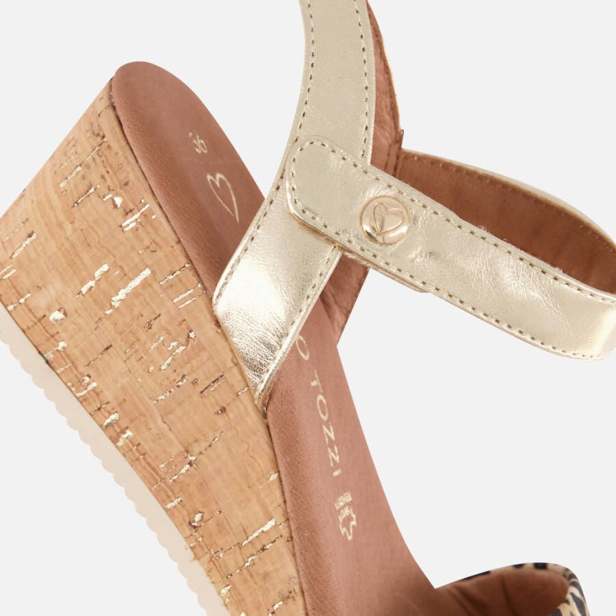 marco tozzi Sandalen met hak beige Synthetisch