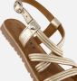 Mexx Kids XX825450-995 Meisjes Platte Sandalen Goud Leer Klittenband - Thumbnail 6