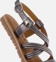 Mexx Kids XX825450-991 Meisjes Platte Sandalen Zilver Leer Klittenband - Thumbnail 5