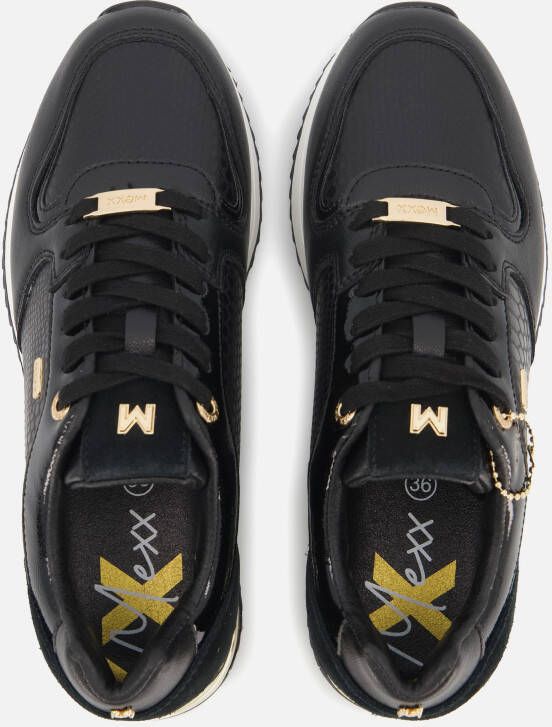 Mexx Fleur Sneakers zwart Imitatieleer