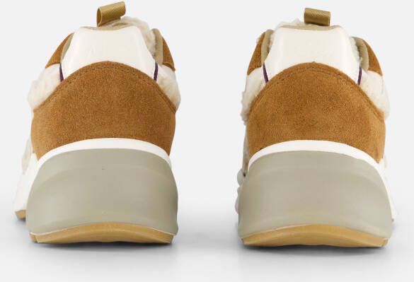 Mexx Moana chunky suède met teddy sneakerrs ecru cognac - Foto 6