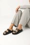 Mexx Zwarte Leatherlook Reptielenprint Slippers Black Dames - Thumbnail 12